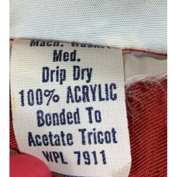 Jumper Dress Red Plaid Sz 16 Carol Brent Teacher Preppy 1970s - Picture 9 of 9